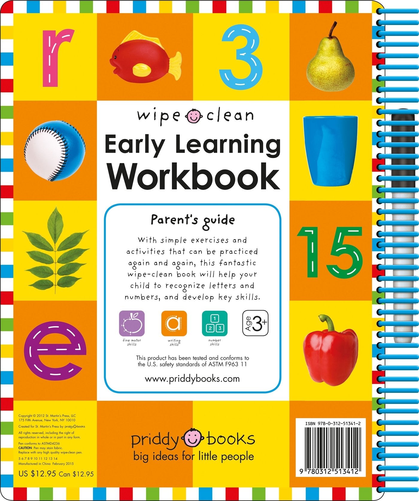Wipe Clean: Early Learning Workbook (Wipe Clean Learning Books) Spiral-bound (Ages 3-6)
